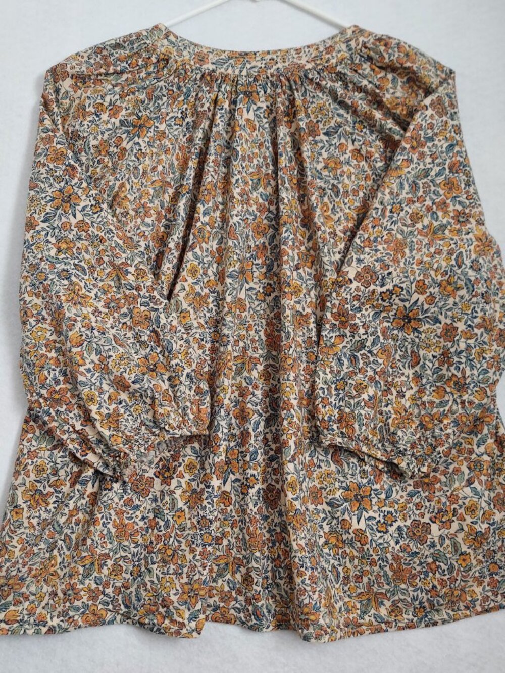 Universal Thread Floral Boho Cotton Blouse Medium Lightweight Soft Top - Picture 4 of 12